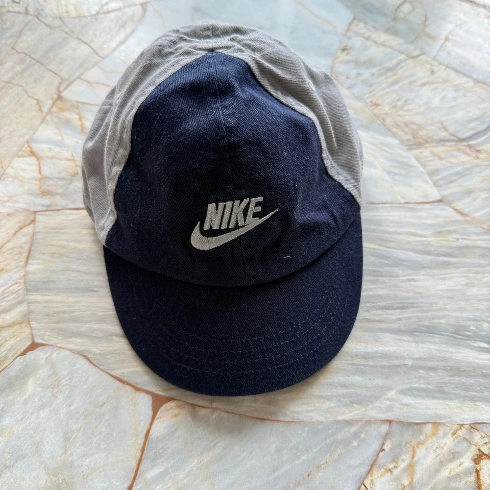 Nike‎ Newborn Baseball Cap Blue Gray Logo Cotton Baby Hat
